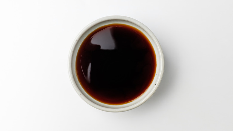 soy sauce in bowl