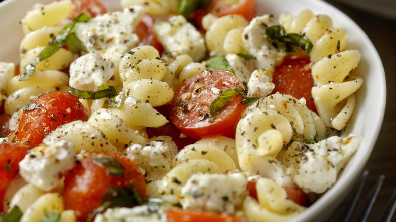 Pasta salad in a bowl