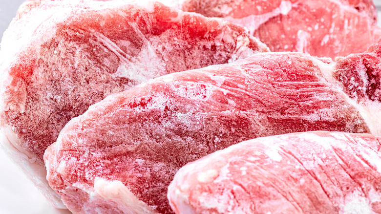 frozen raw pork chops