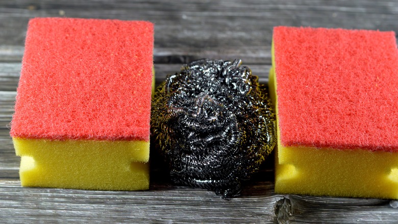 Sponges and steel wool pad