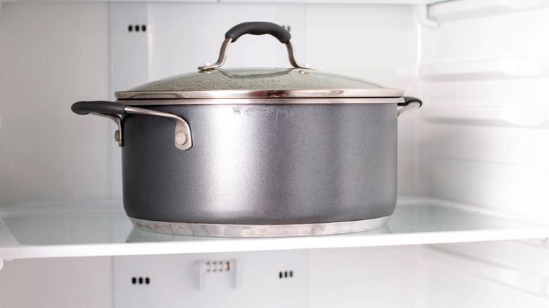 Nonstick pot in refrigerator