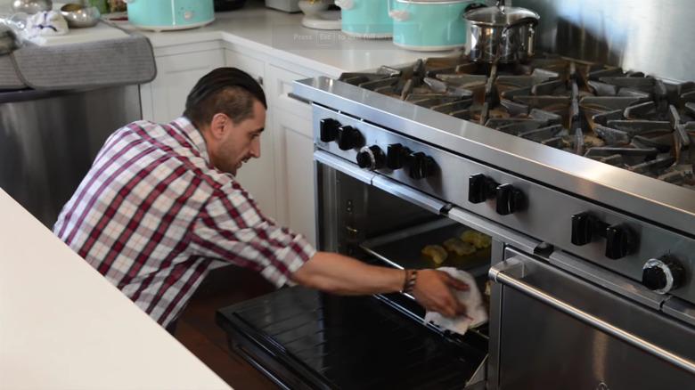 Chef baking fish