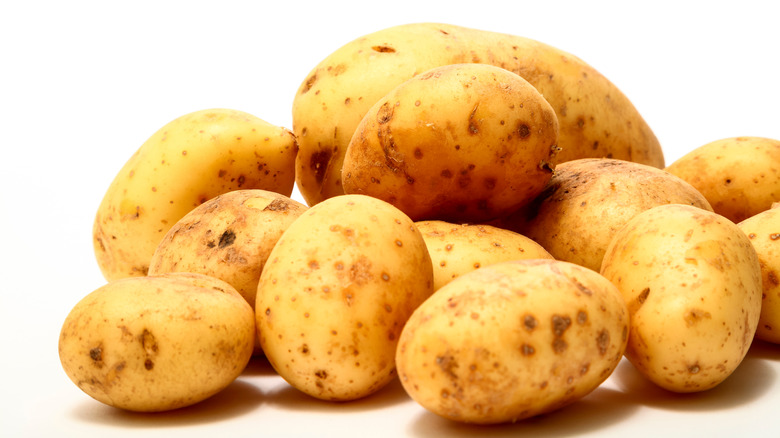 Pile of Maris Piper potatoes