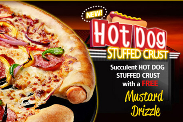 The Hot Dog Stuffed Crust Pizza 