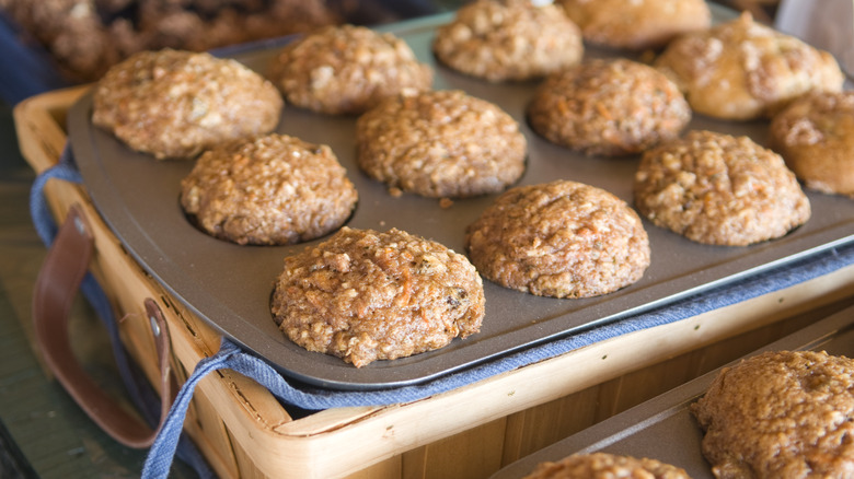 Muffins in pan