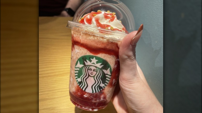 Strawberry & Velvet Brownie Frappuccino