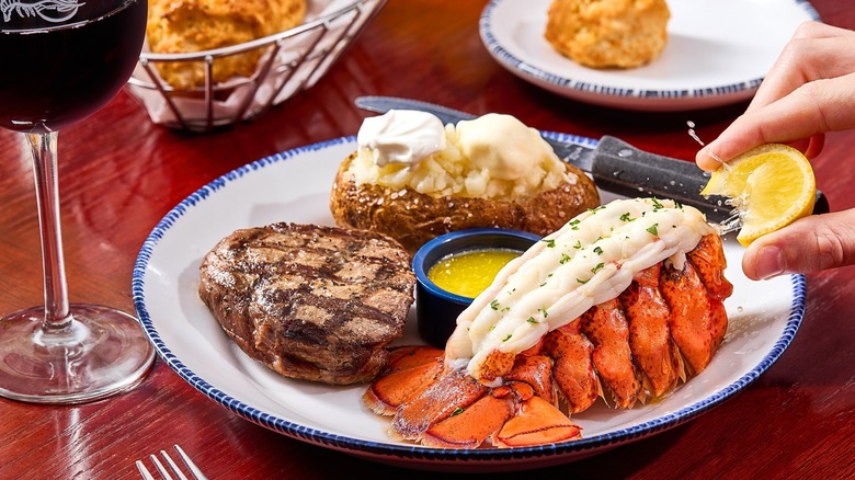 Lobster and steak