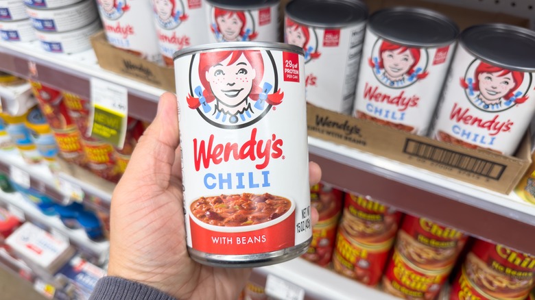 Wendy's chili can with beans