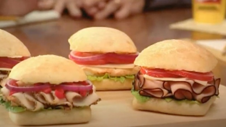 three Wendy's Frescata sandwiches