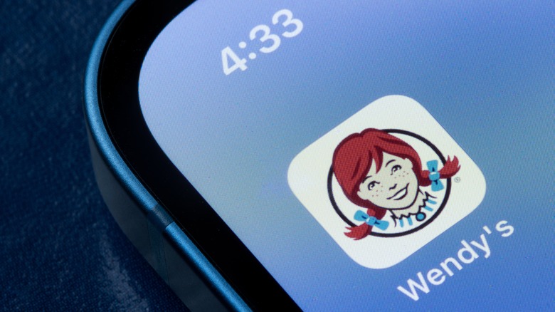 Wendy's application on iPhone