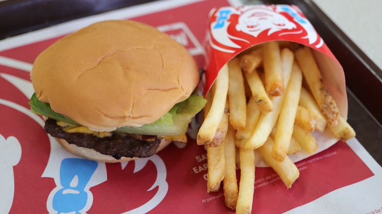 Wendy's burger and fries