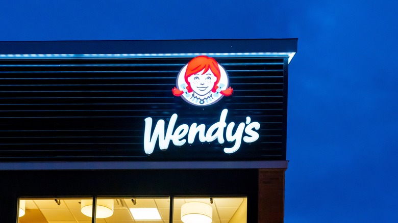 Wendy's restaurant sign on building