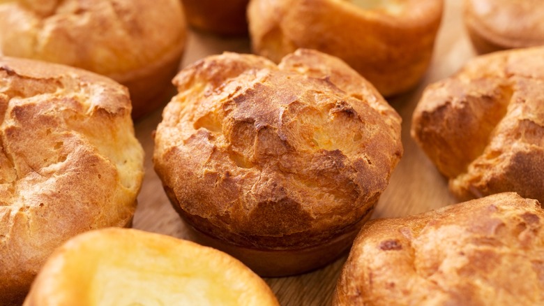 Popover muffins on table