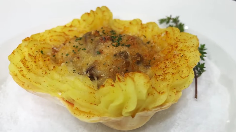 Coquilles St. Jacques with potato