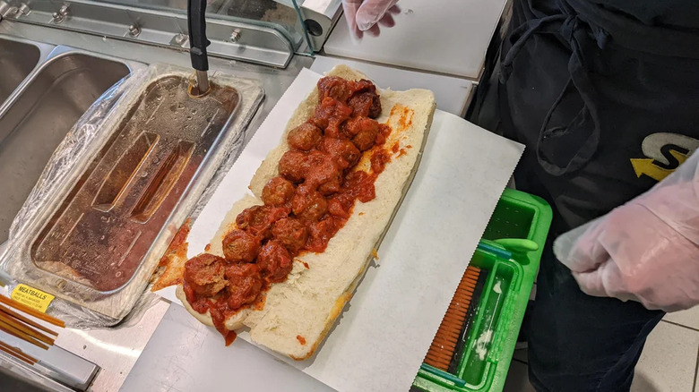 double meatball sandwich