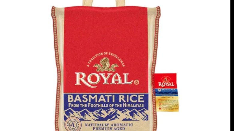 Large bag of basmati rice