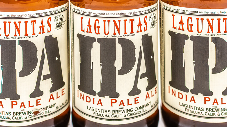 Bottles of Lagunitas IPA