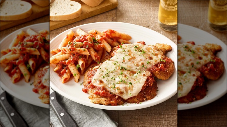 chicken parmesan and pasta