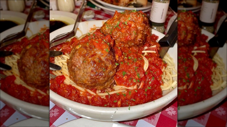 Spaghetti with meatballs and sauce