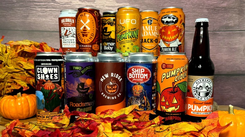 selection of pumpkin beers