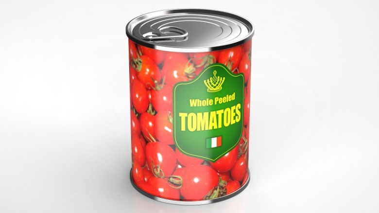 Can of whole peeled tomatoes