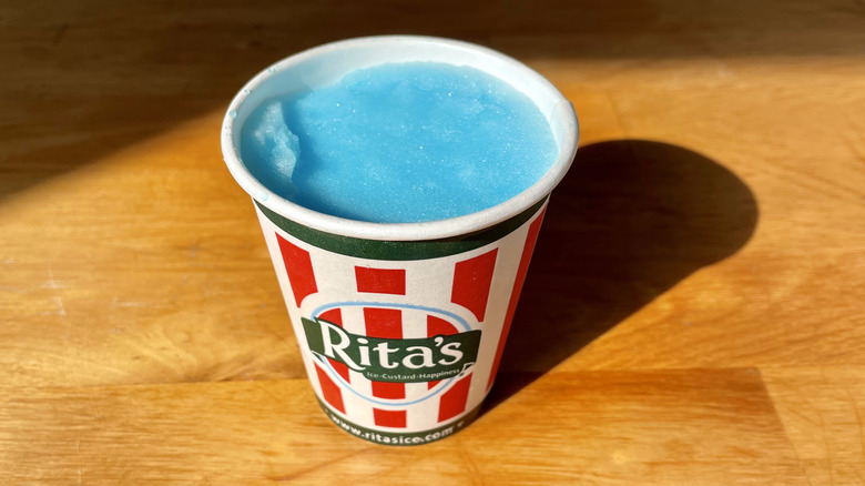 cup of blue ice