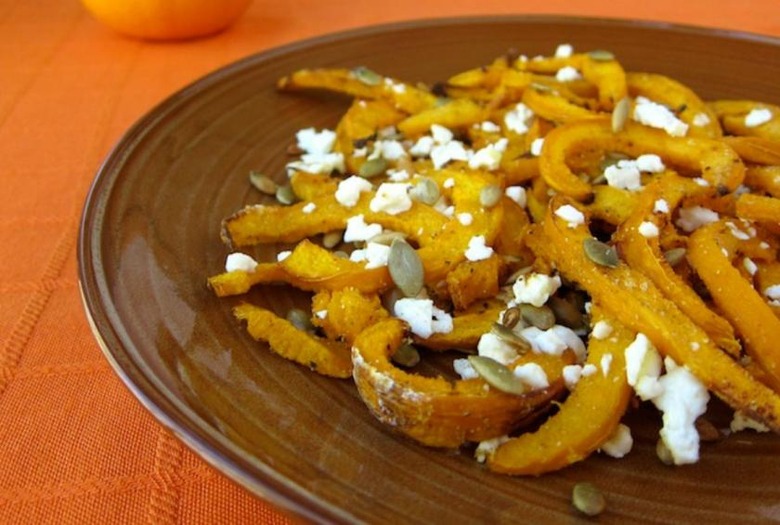 Pumpkin Fries With Cumin, Feta Cheese, and Pepitas