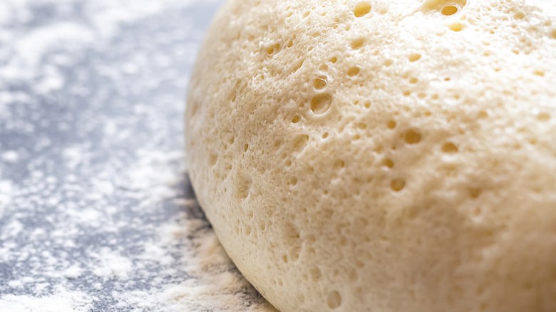 Bread dough rising