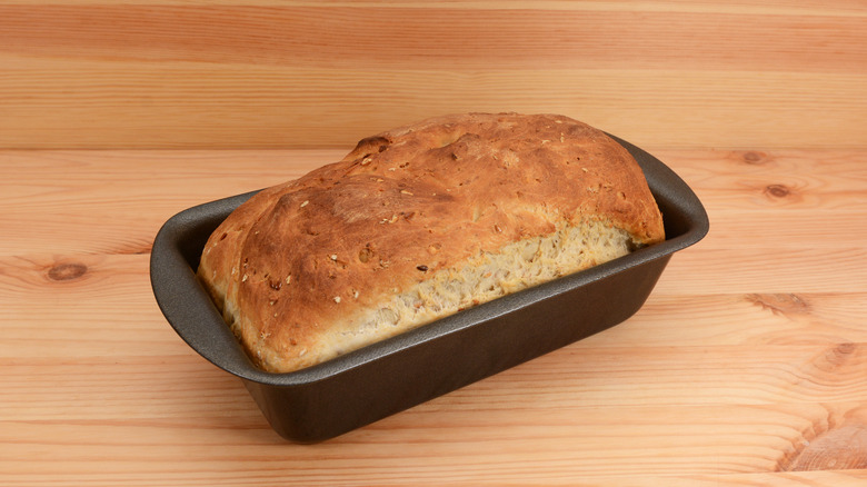 Bread in loaf pan