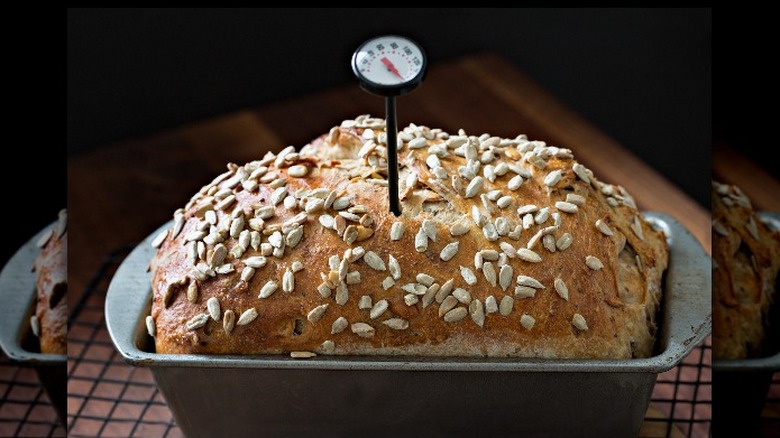 Thermometer in bread