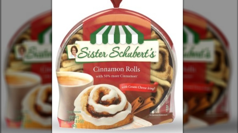 Sister Schubert's cinnamon rolls package