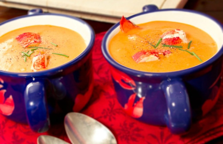 Pumpkin, Lobster, and Ginger Soup