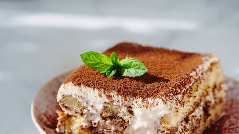 tiramisu with garnish