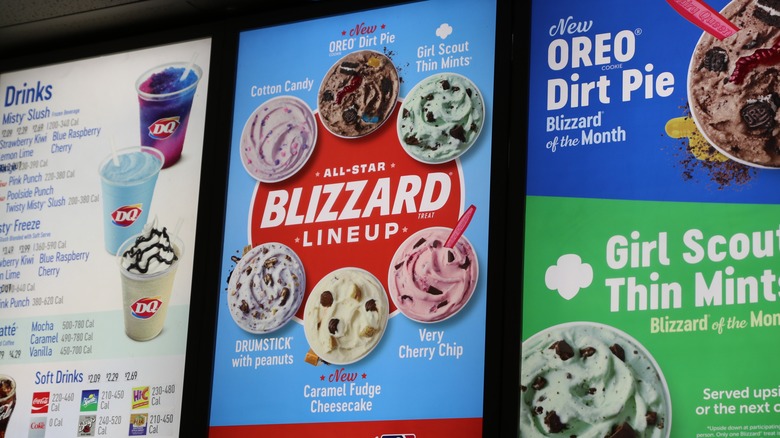 Dairy Queen menu