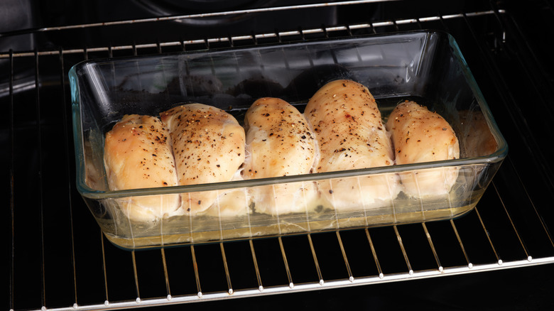 Chicken breasts in the oven 