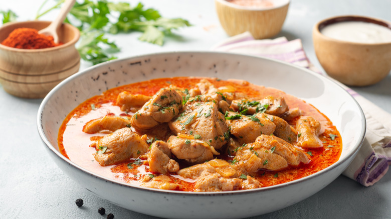 Hungarian stew with paprika