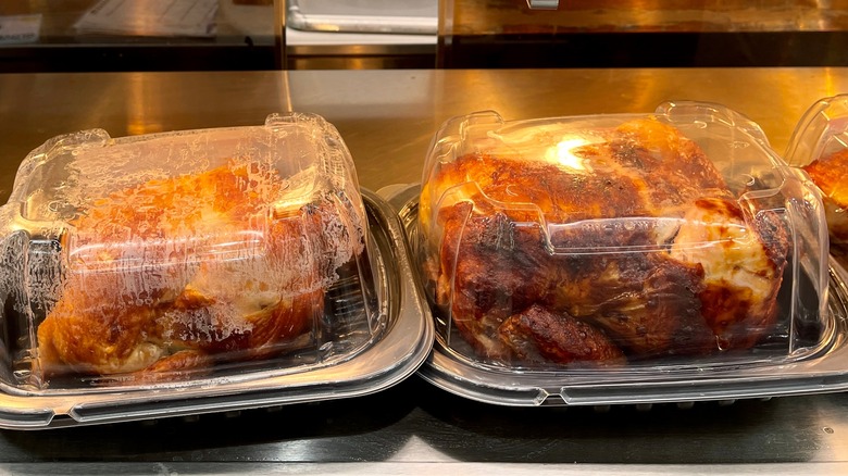 rotisserie chickens in boxes