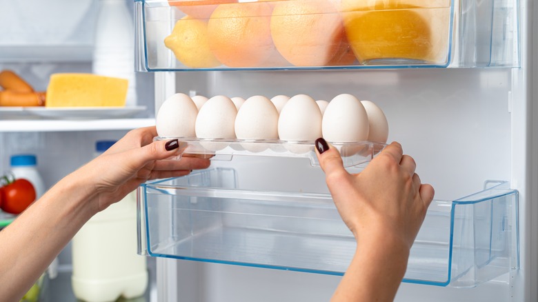 taking eggs out of fridge