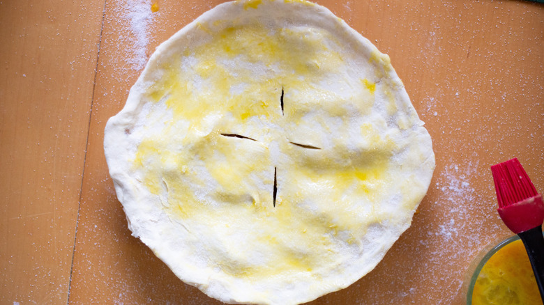 egg wash on pie crust