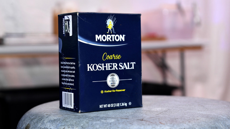 Box of Morton kosher salt
