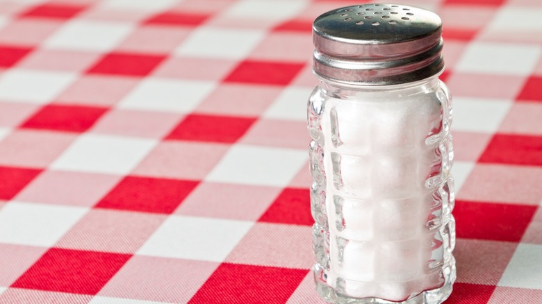 Table salt in shaker
