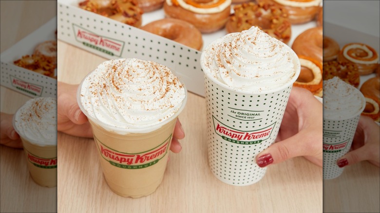 Krispy Kreme pumpkin spice lattes