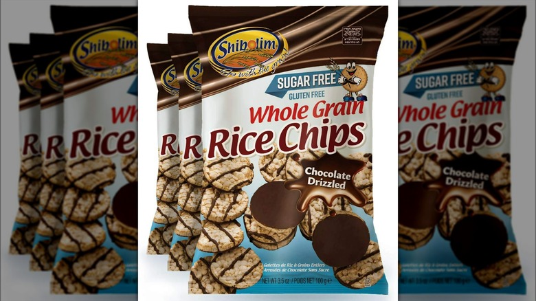 shibolim chocolate drizzled rice chips