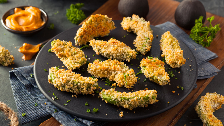 Breaded fried avocado