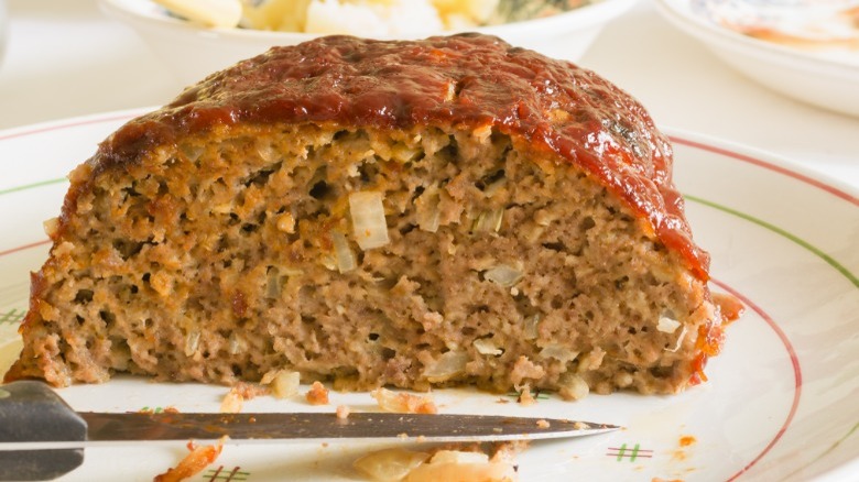 Closeup of meatloaf