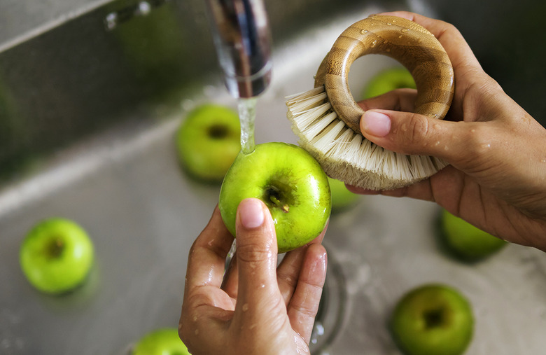 You wash produce incorrectly