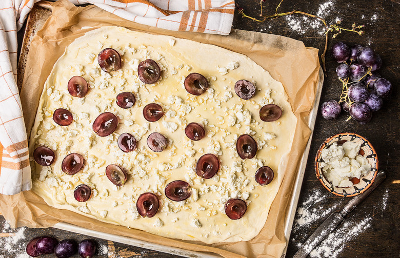 Grape and Ricotta Pita Pizza