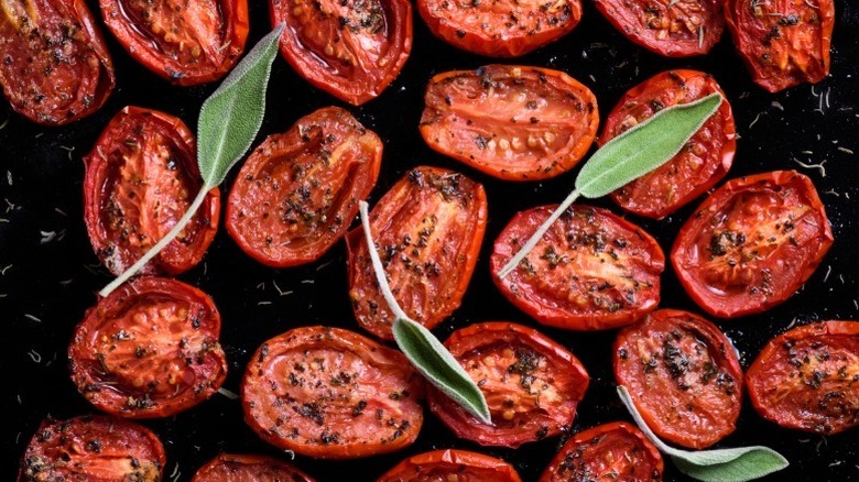 Oven roasted cherry tomatoes