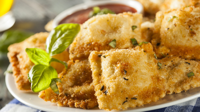 Crispy toasted ravioli