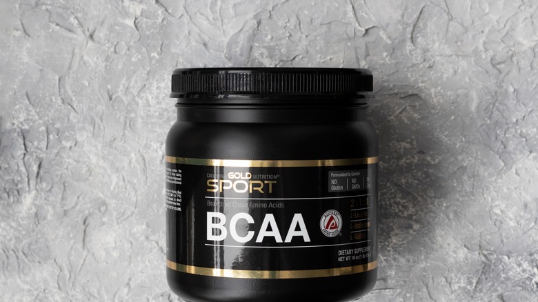 container of BCAA powder